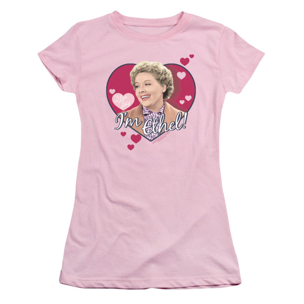 I Love Lucy I'm Ethel Cap Sleeve Junior Top Front