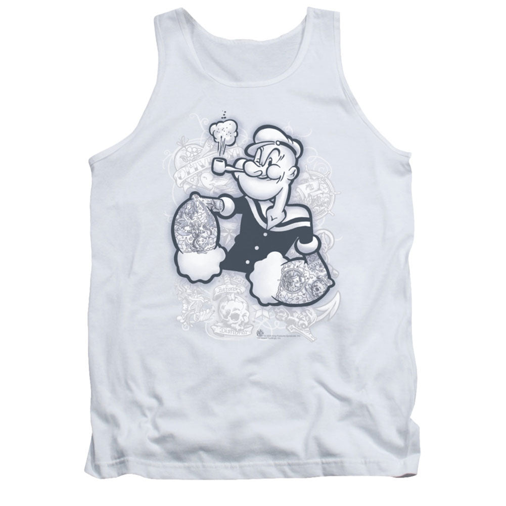 Popeye Tattooed Mens Tank Front