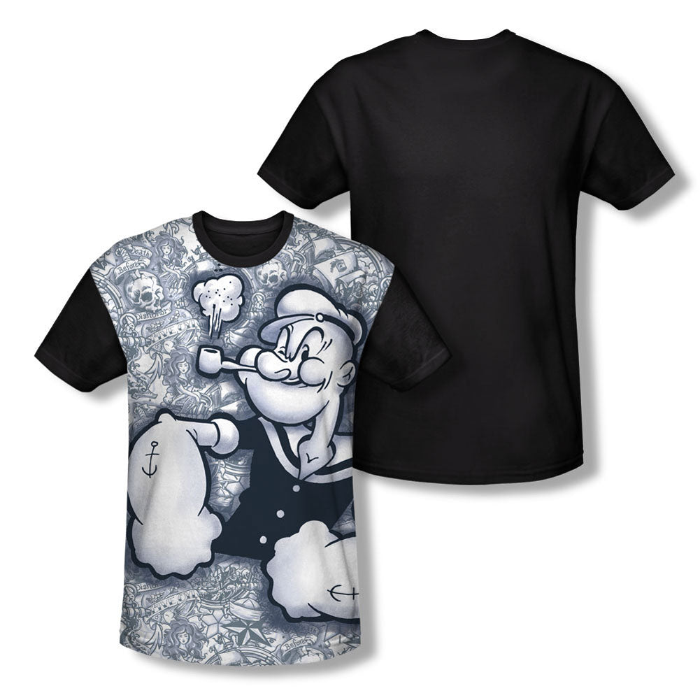 Popeye Tattooed Sailor Sublimation T-shirt