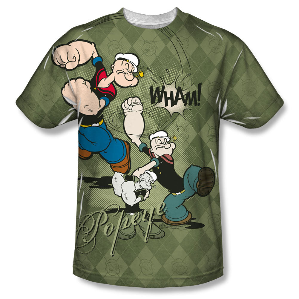 Popeye Argyle Punch Sublimation T-shirt