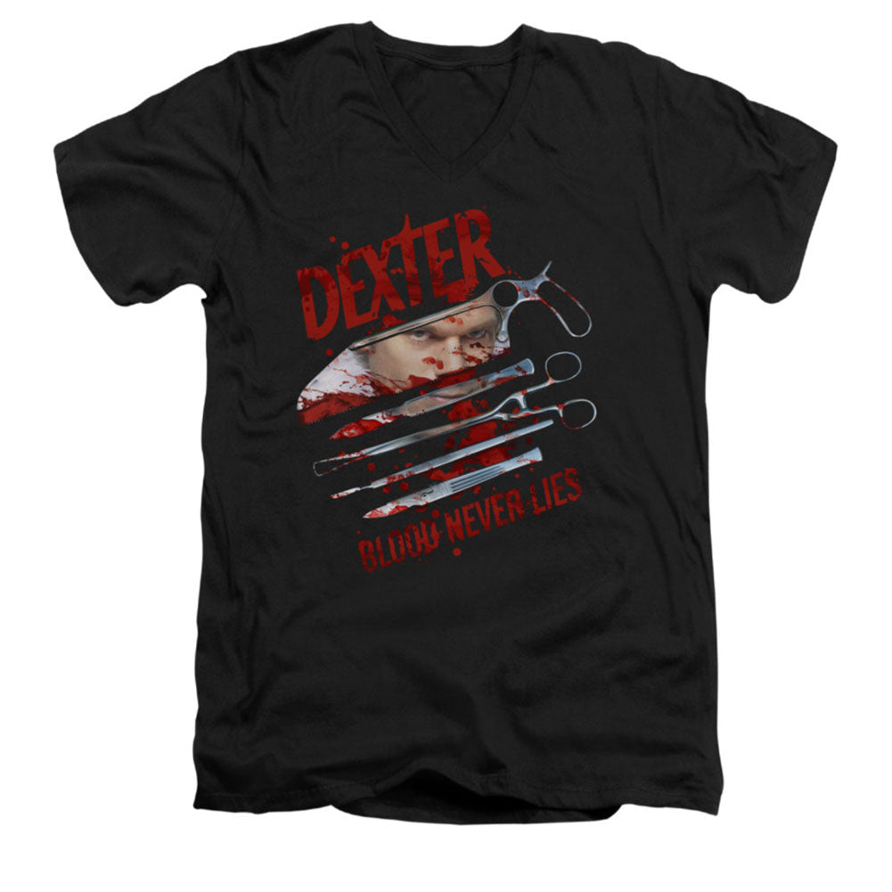 Dexter Blood Never Lies Slim Fit T-shirt Front