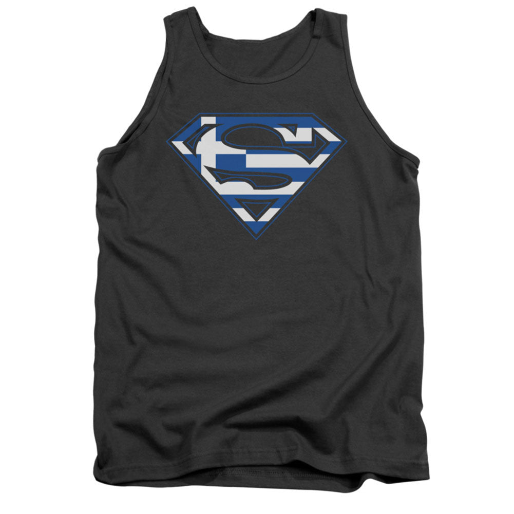 Superman Greek Shield Mens Tank Front