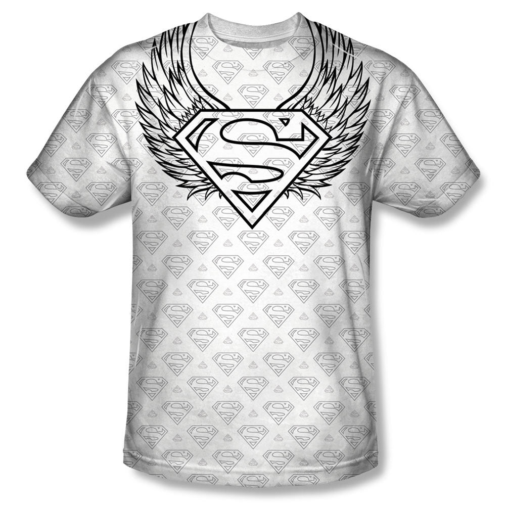 Superman Winged Shield Repeat Sublimation T-shirt