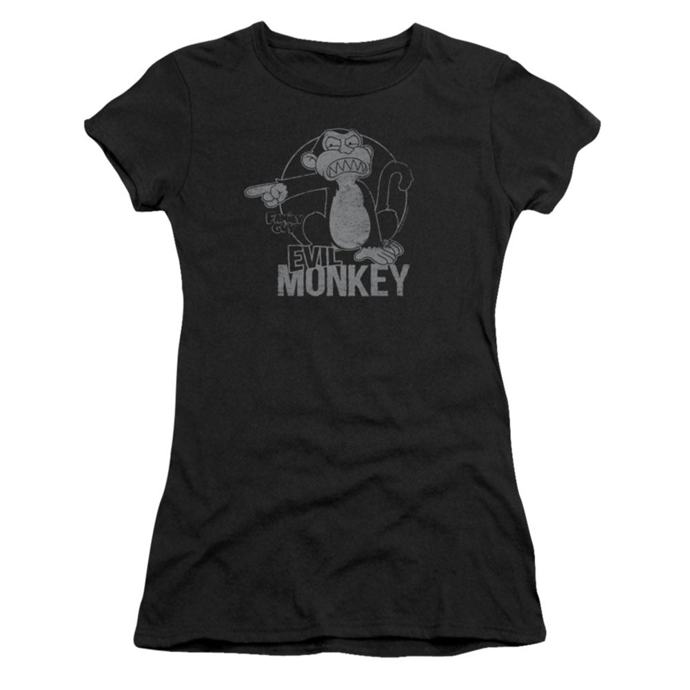 Family Guy Evil Monkey Cap Sleeve Junior Top Front