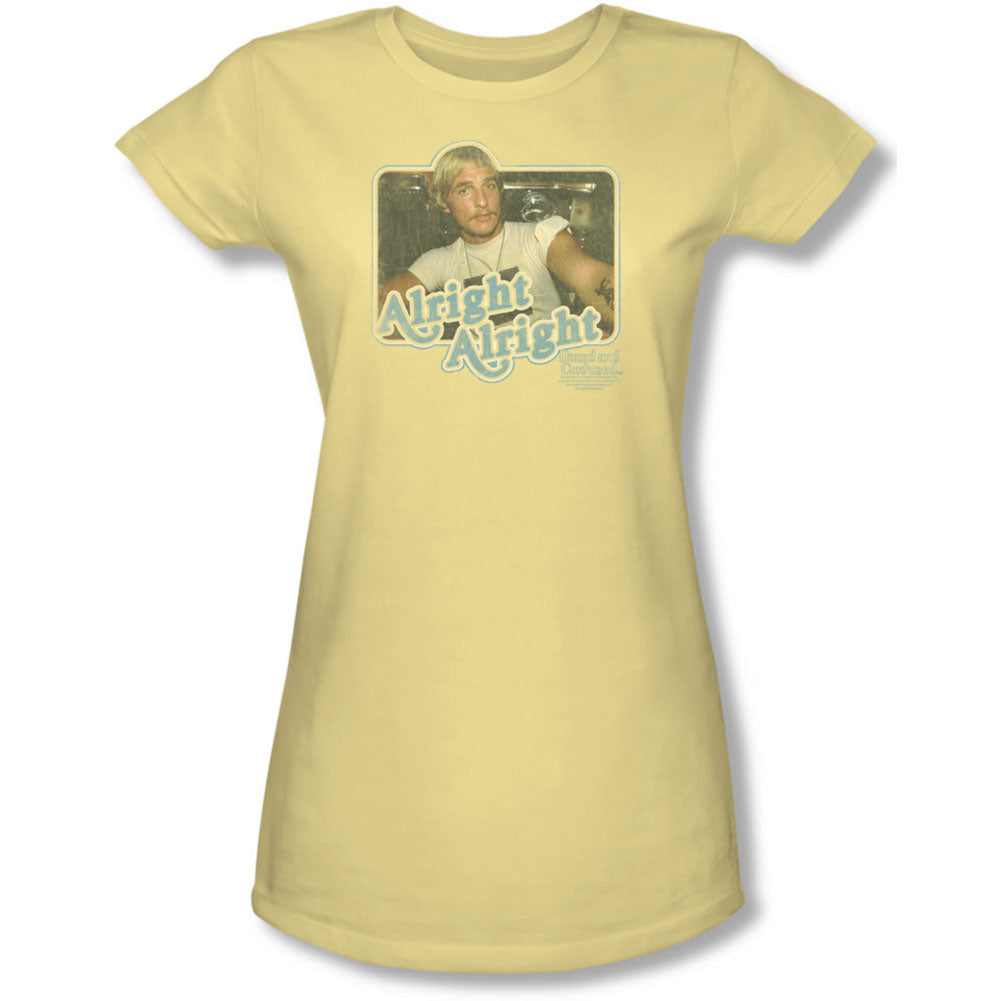 Dazed And Confused Alright Alright Cap Sleeve Junior Top Front