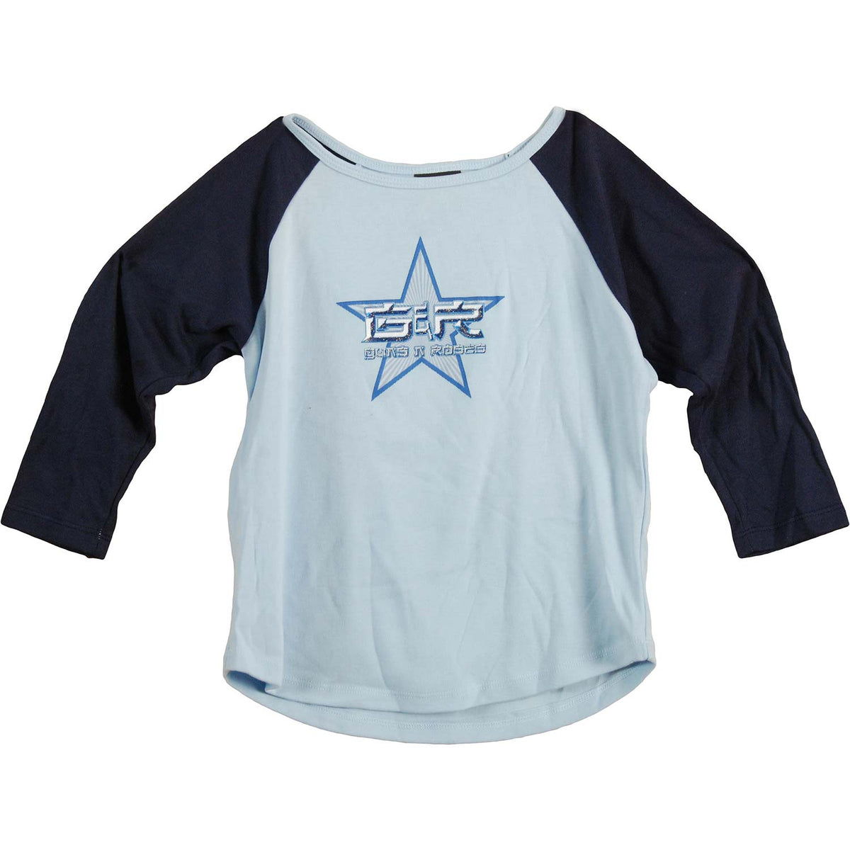 Guns N Roses Glitter Raglan Junior Top Front