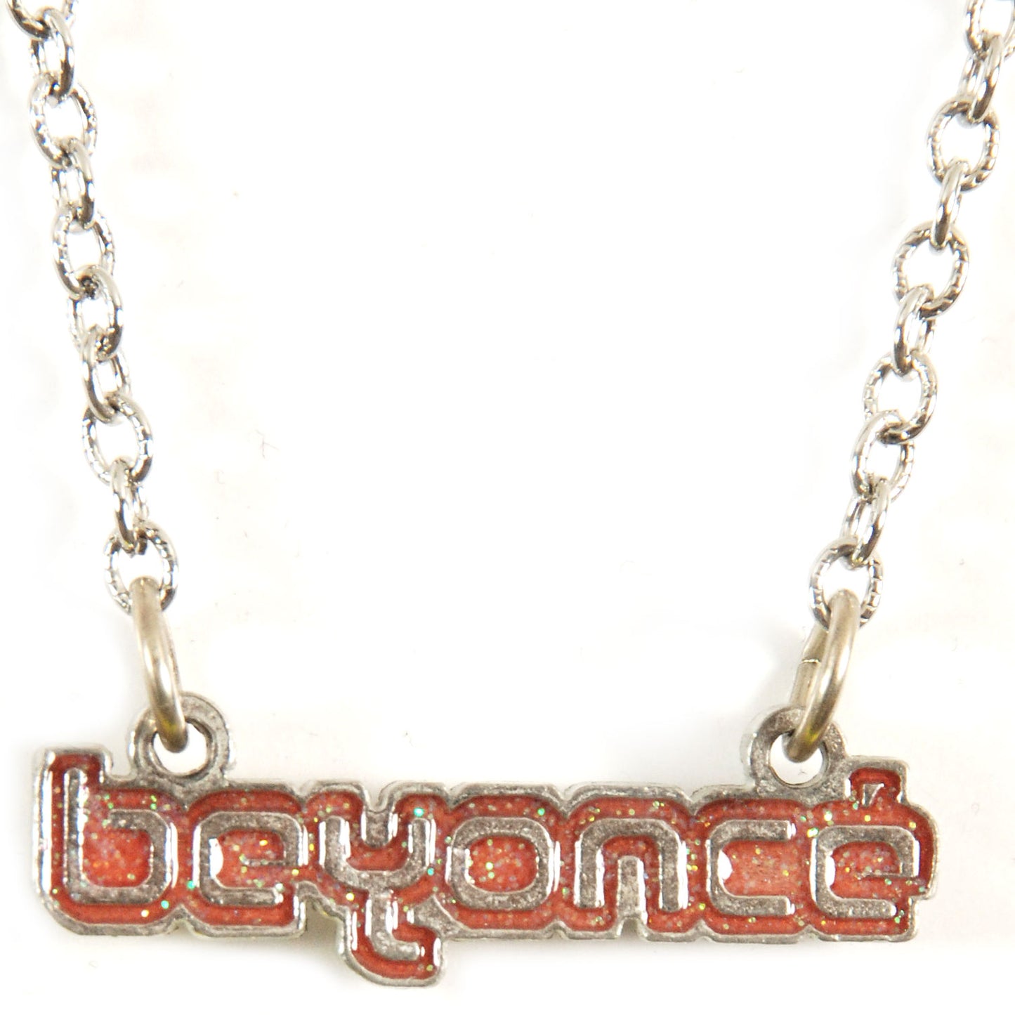 Beyonce Logo (Pink/Red/Orange) Necklace