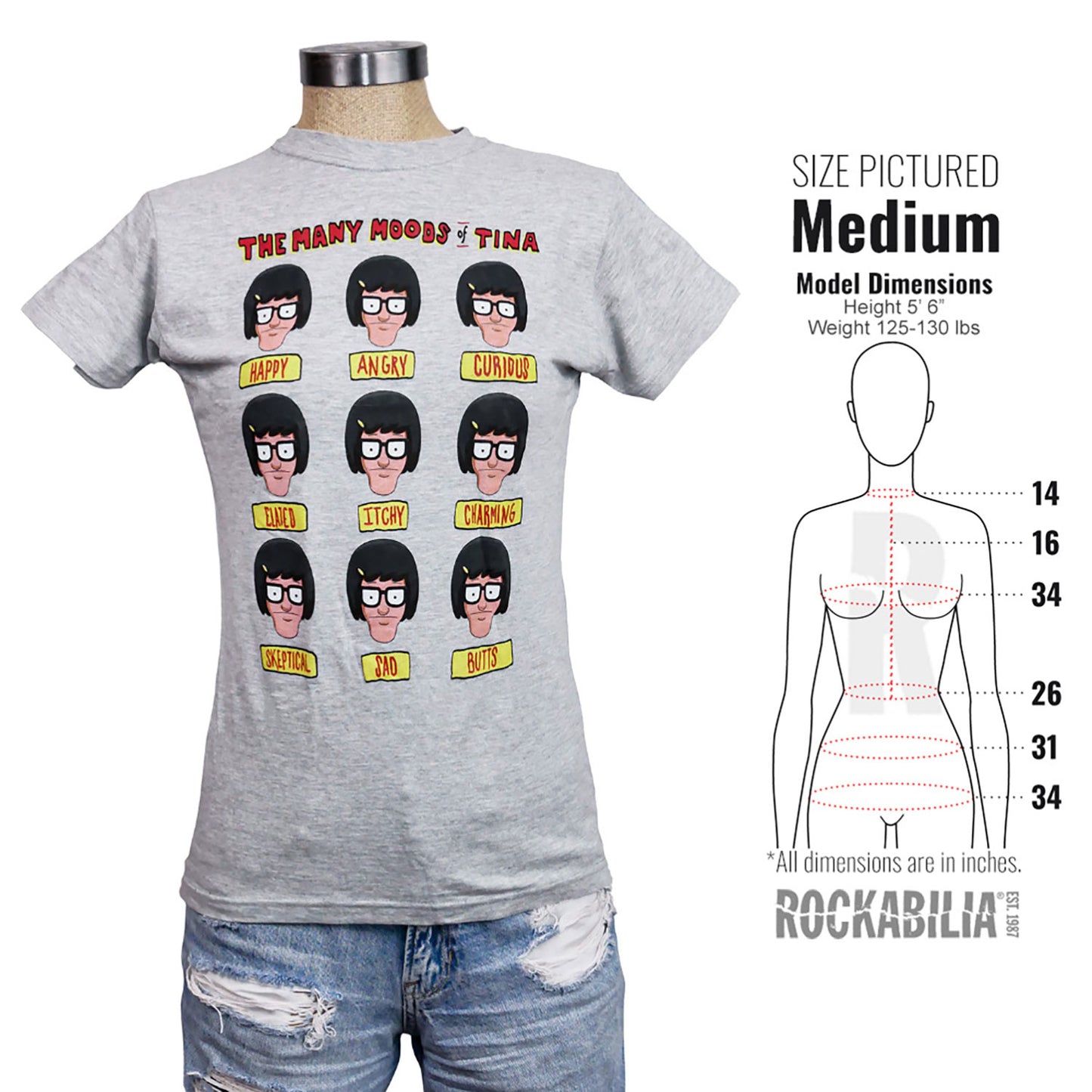 Bob's Burgers The Many Moods Of Tina Junior Top Alt 3