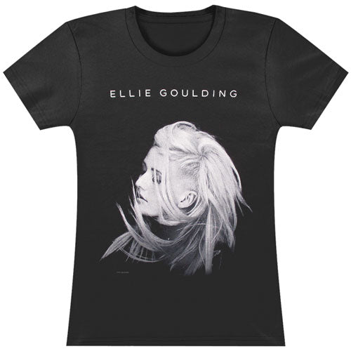 Ellie Goulding B&W Photo Soft Junior Top Front