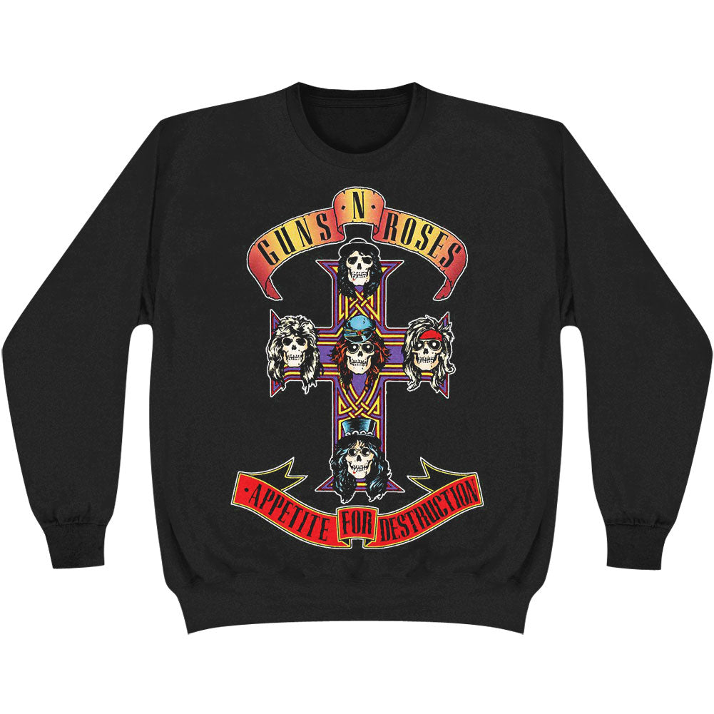 Guns N Roses Appetite For Destruction Cross Sweatshirt Sweatshirt Front