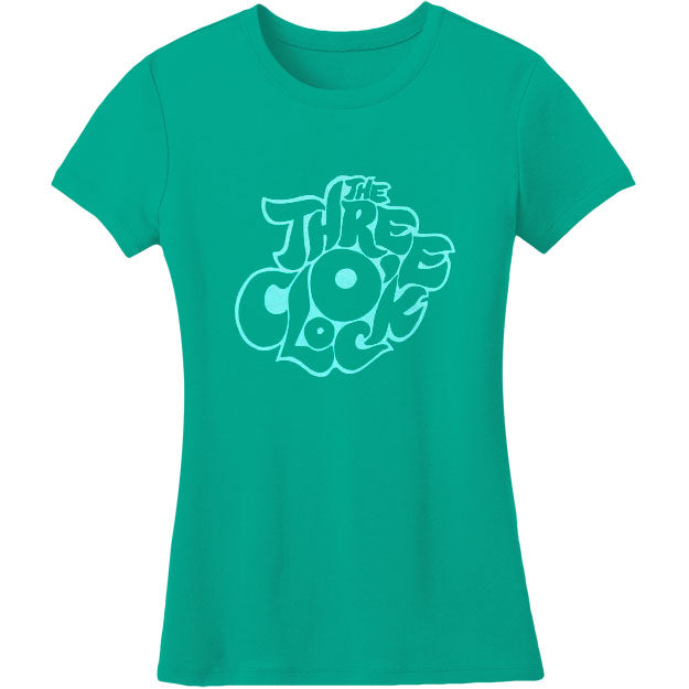 Three O'Clock Girl's Green Logo Soft Junior Top Front