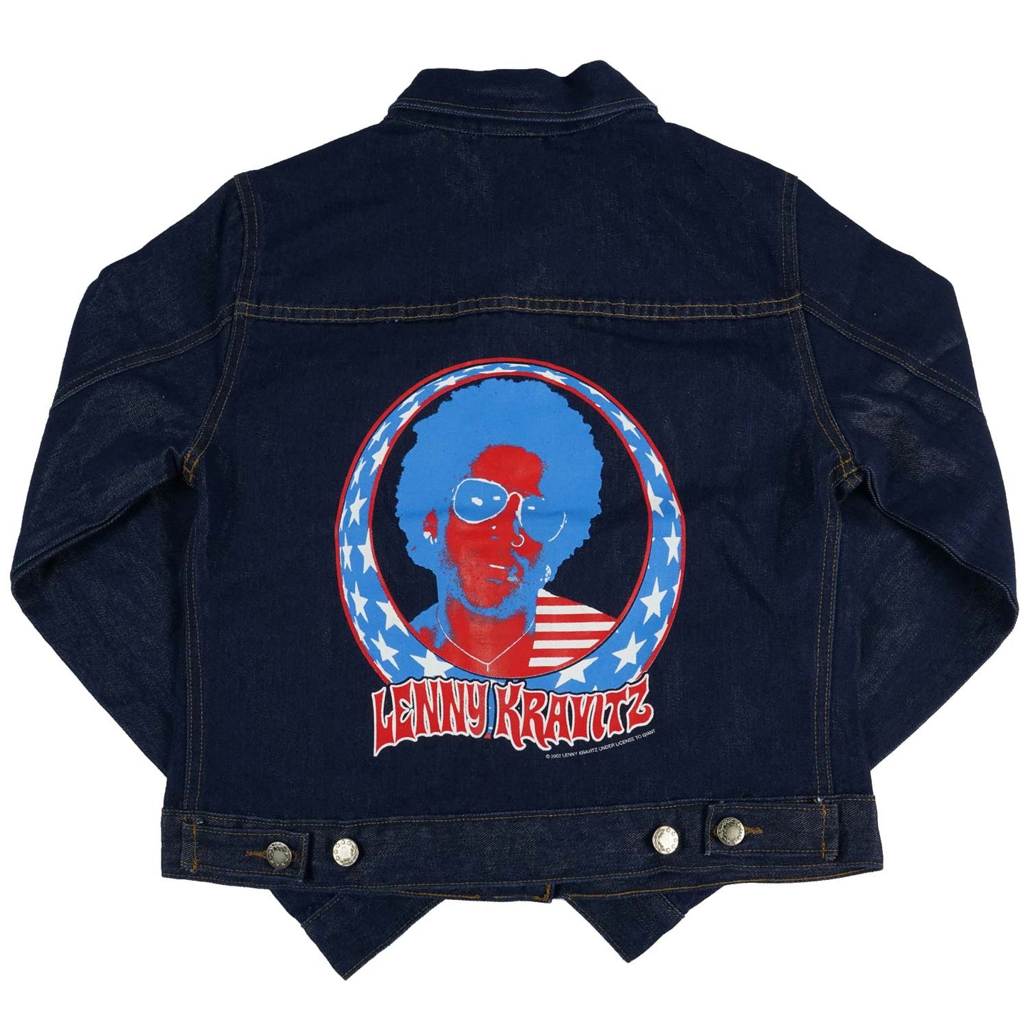 Lenny Kravitz Shiny Denim Jacket Back