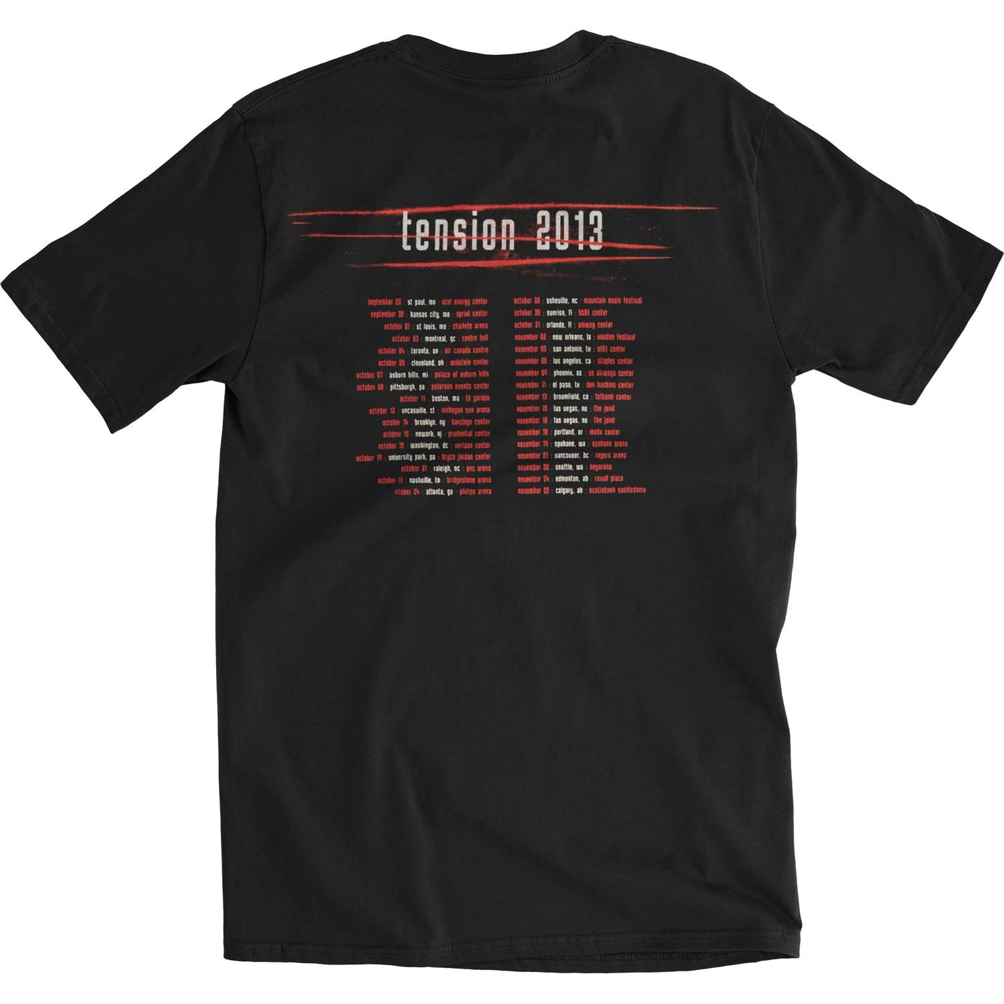 Nine Inch Nails Scratch 2013 Tour Slim Fit T-shirt Back