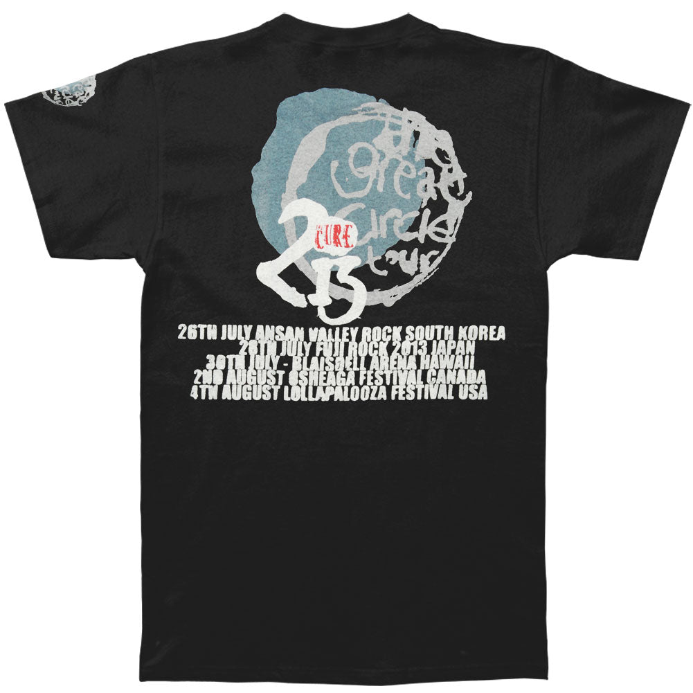 Cure Circle Logo 2013 Tour V-Neck Tee Slim Fit T-shirt Back