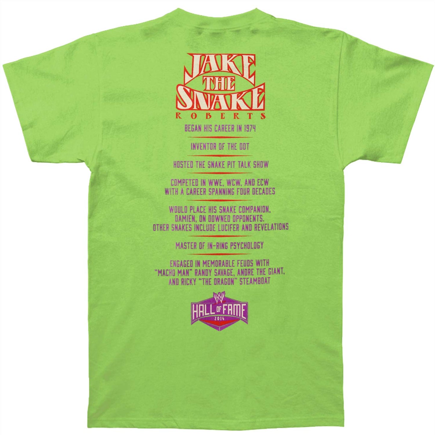 WWE Jake The Snake Hall Of Fame T-shirt
