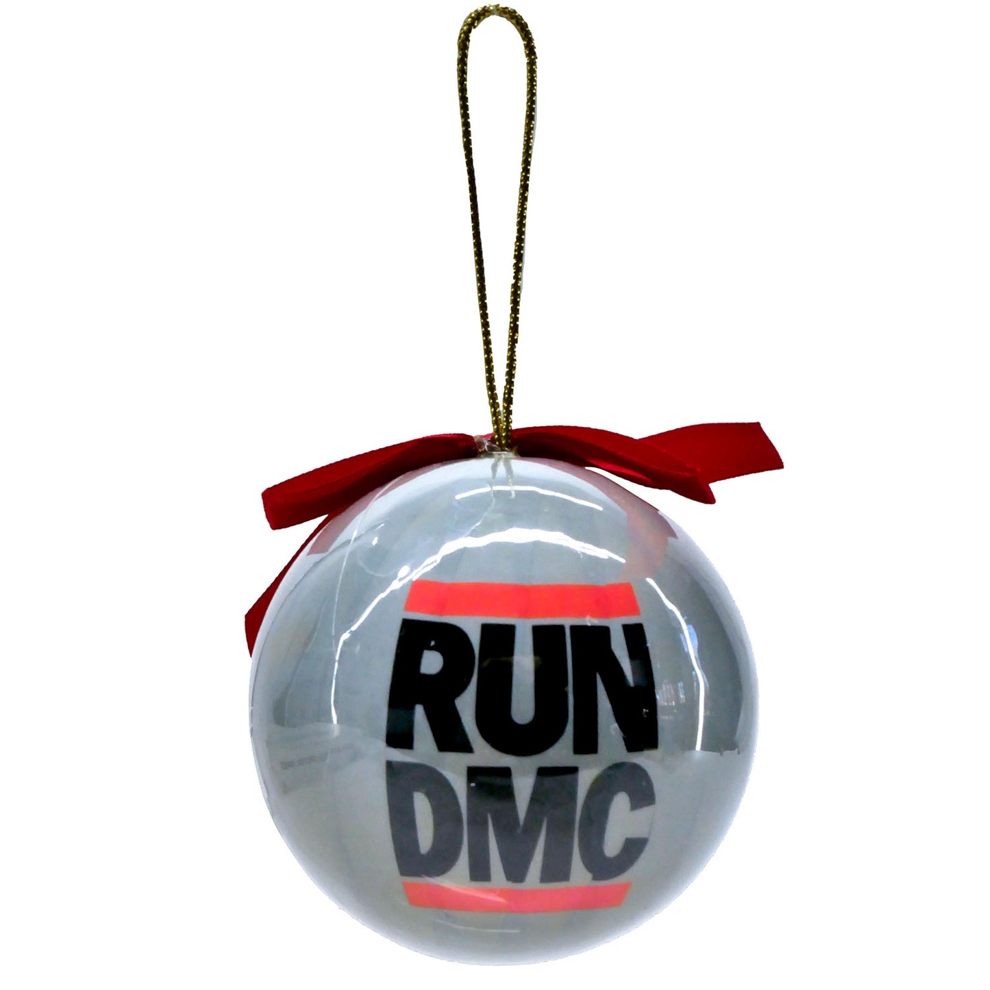 Run DMC Hat & Glasses Logo Christmas Ornament Back