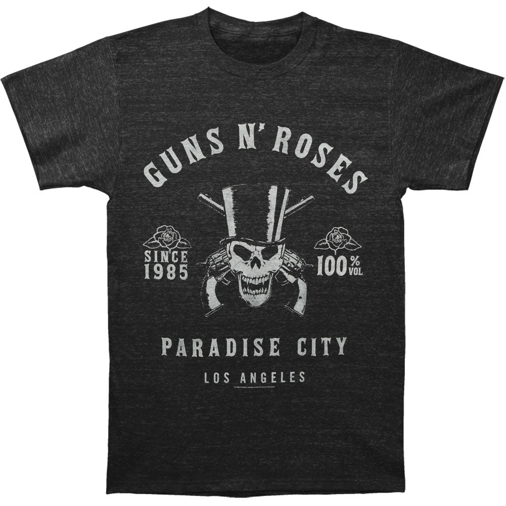 Guns N Roses Paradise City Skeleton Label Vintage T-shirt Front