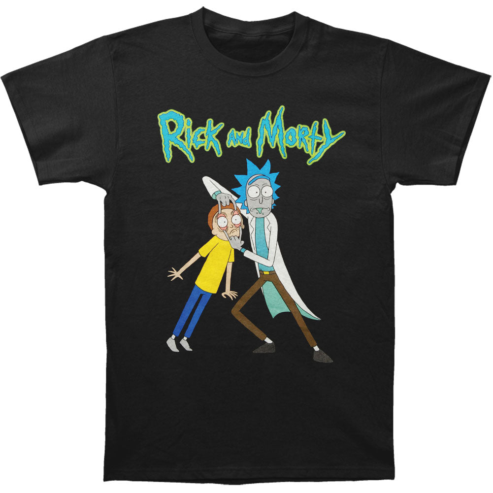 Rick Holding Morty's Eyes Open T-shirt
