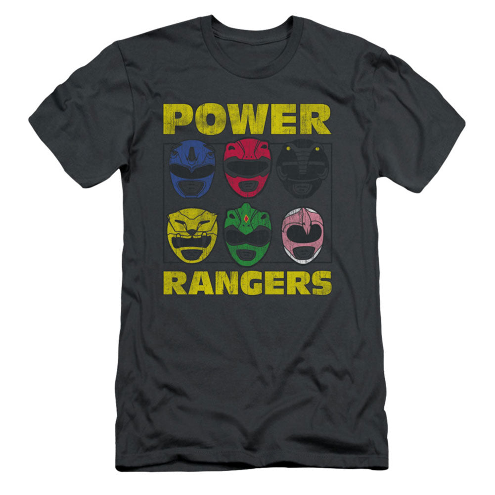 Power Rangers Ranger Heads Slim Fit T-shirt Front