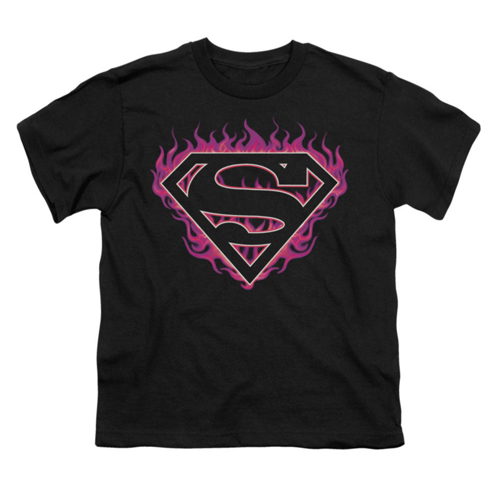 Superman Fuchsia Flames T-shirt