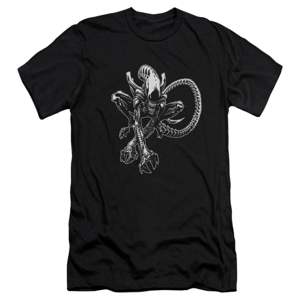 Alien Xenomorph Slim Fit T-shirt Front