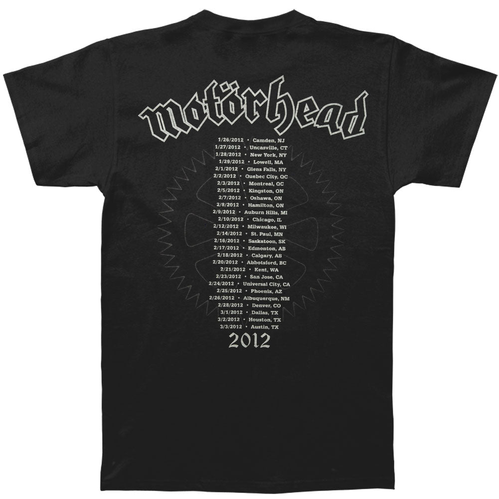 Motorhead No Album 2012 Tour Camden Through Austin T-shirt Back