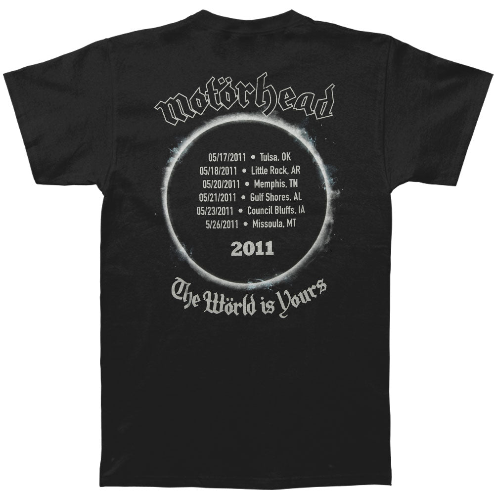 Motorhead The World Is Yours 2011 Tour T-shirt Back
