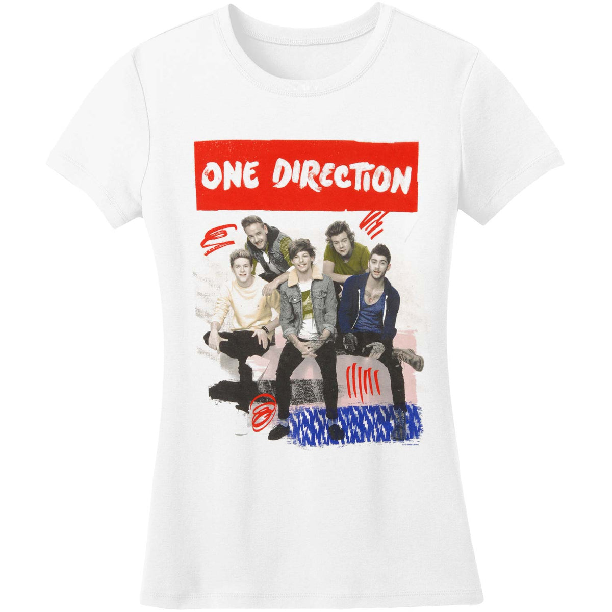 One Direction Scribble Soft Junior Top Front