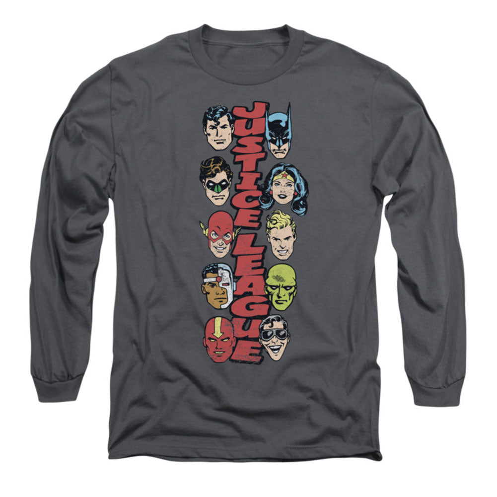DC Comics Stacked Justice Long Sleeve Front