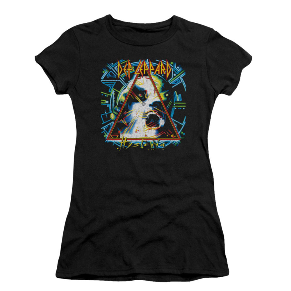 Def Leppard Hysteria Cap Sleeve Junior Top Front