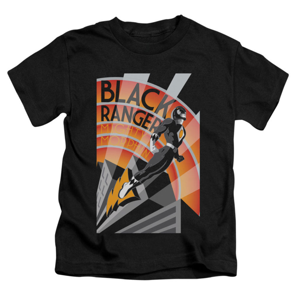 Power Rangers Black Ranger Deco Childrens T-shirt