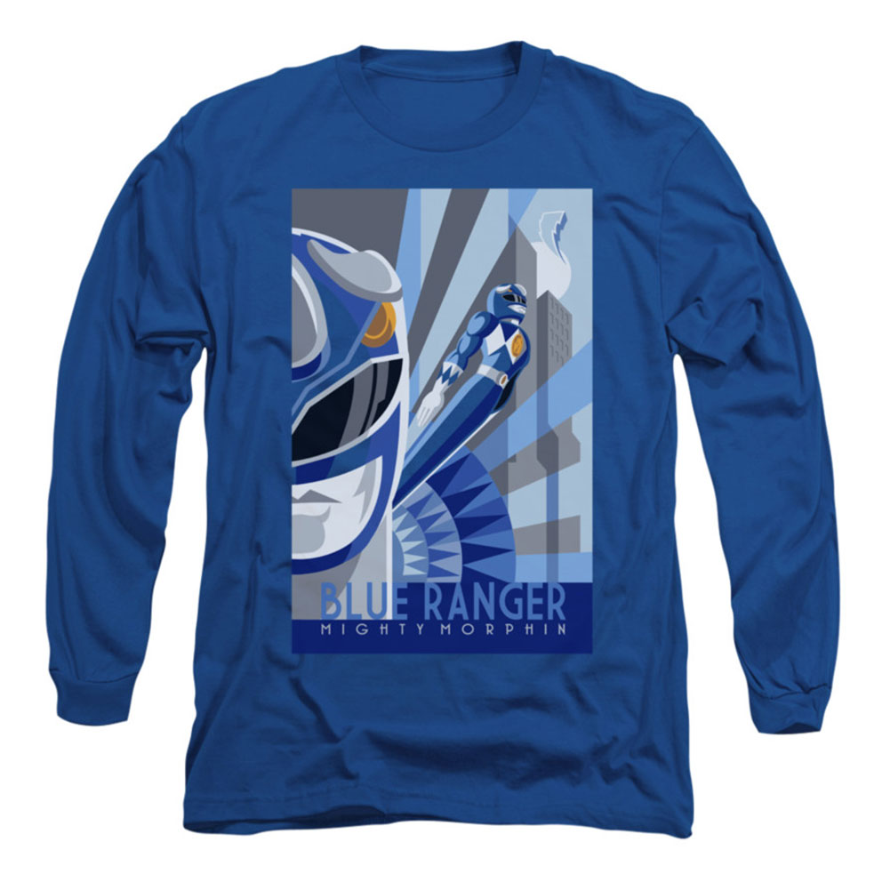 Power Rangers Blue Ranger Deco Long Sleeve Front