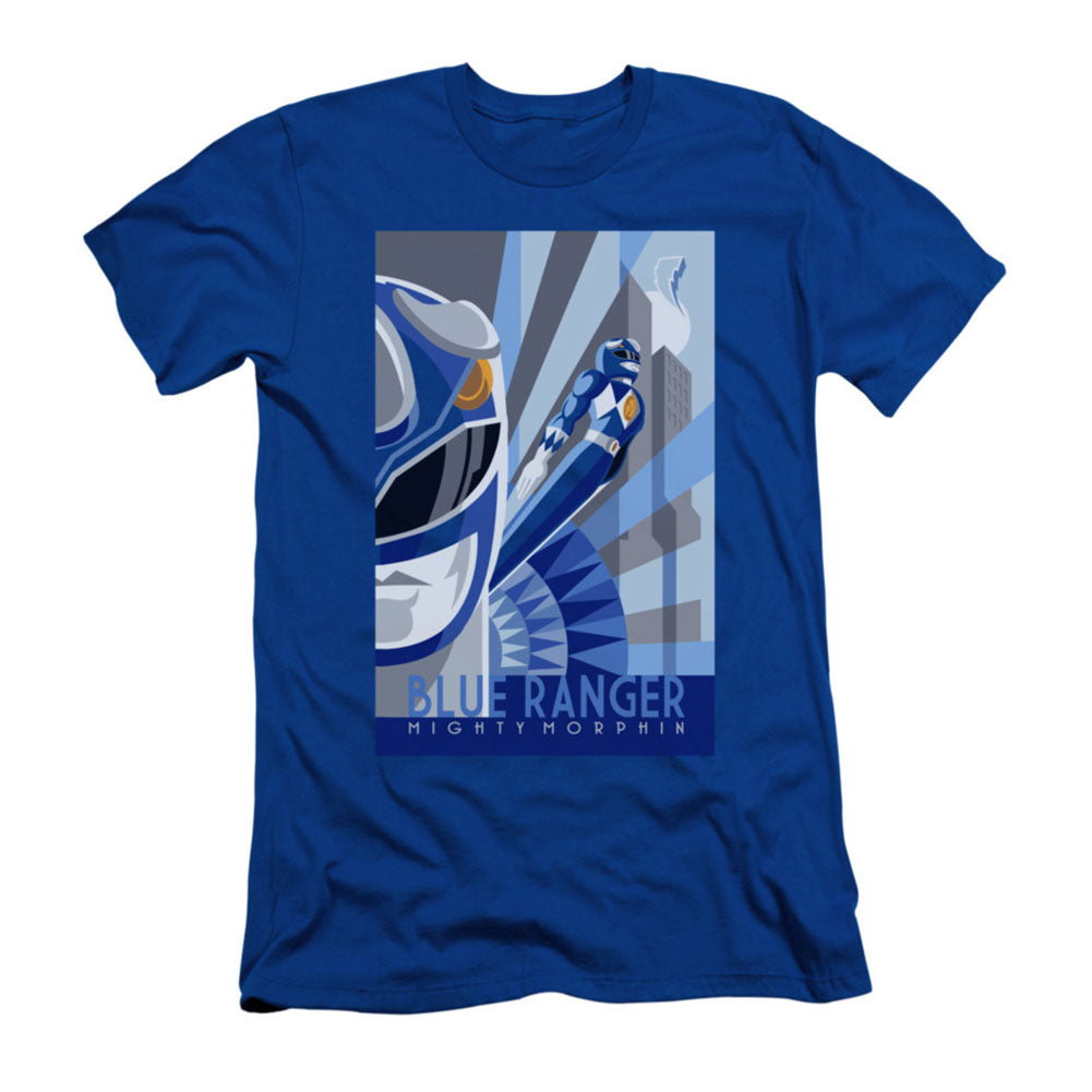 Power Rangers Blue Ranger Deco Slim Fit T-shirt Front