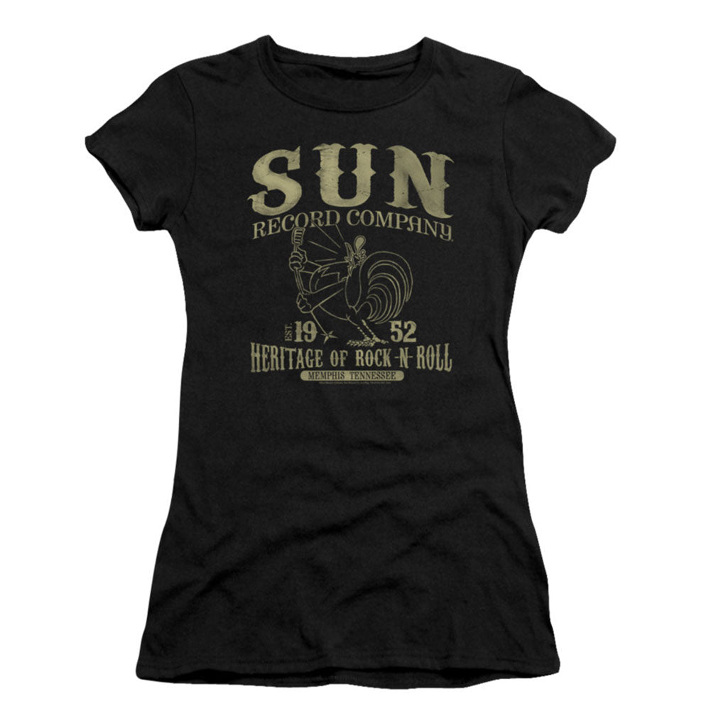 Sun Records Rockabilly Bird Cap Sleeve Junior Top