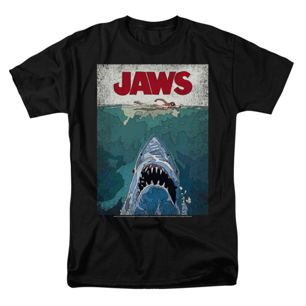 Jaws Lined Poster T-shirt