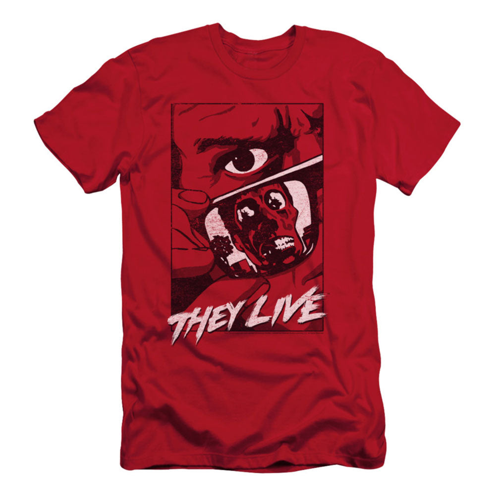 They Live Graphic Poster Slim Fit T-shirt Front