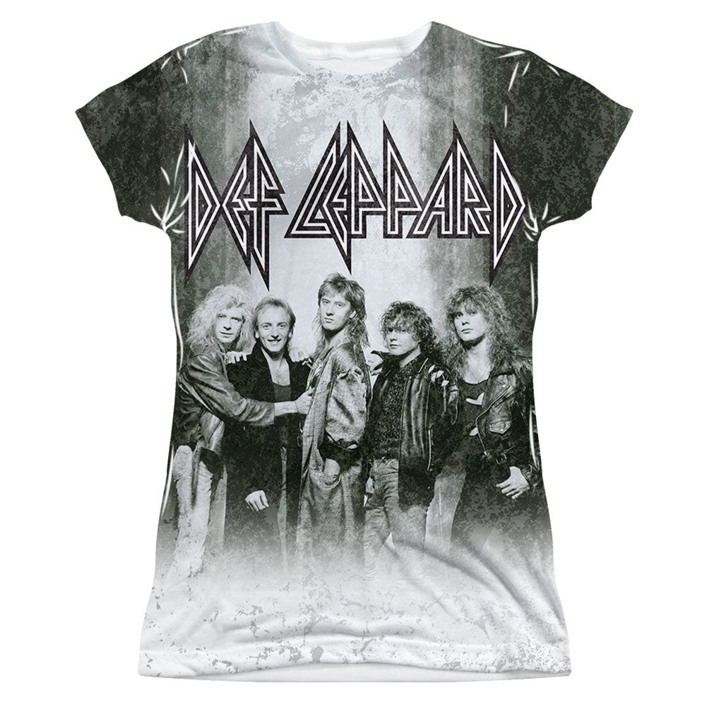 Def Leppard The Band Sublimation Junior Top Front