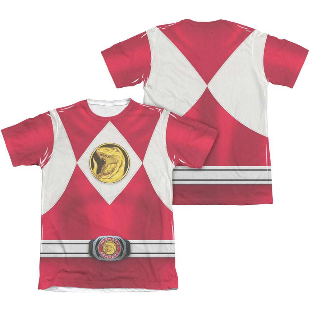 Power Rangers Red Ranger Emblem Sublimation T-shirt