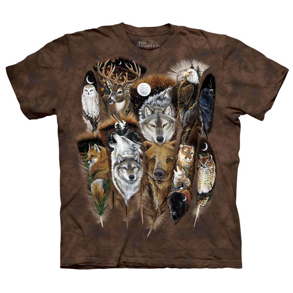 The Mountain Animal Feathers T-shirt