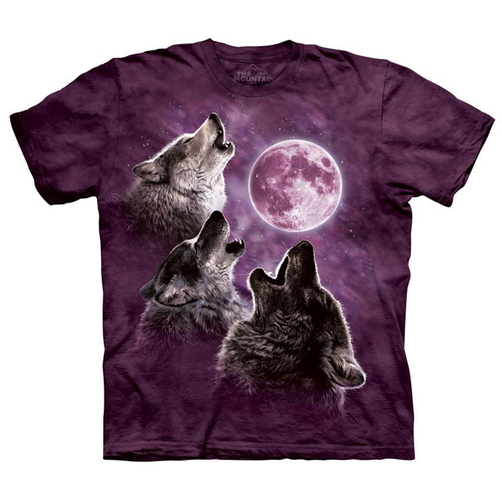 The Mountain Three Wolf Moon In Purple T-shirt Front
