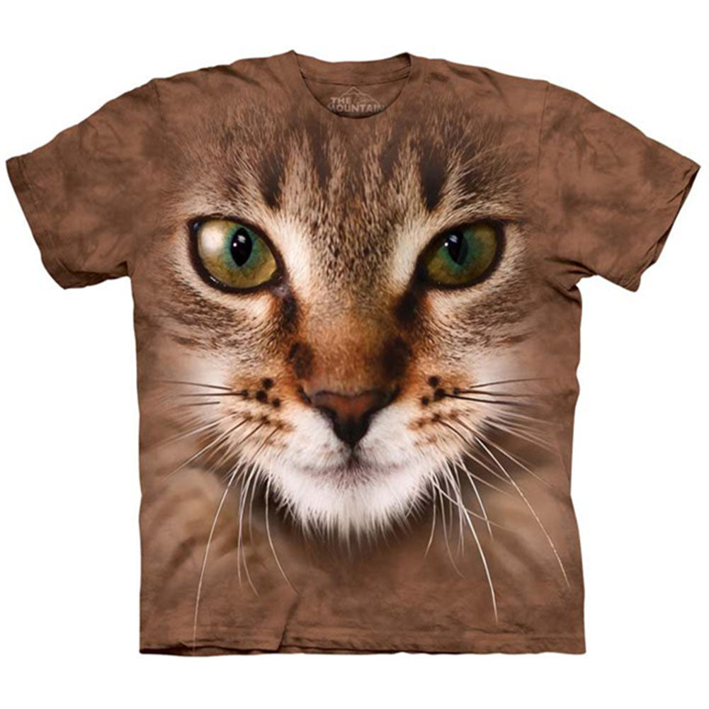 The Mountain Striped Cat Face S T-shirt