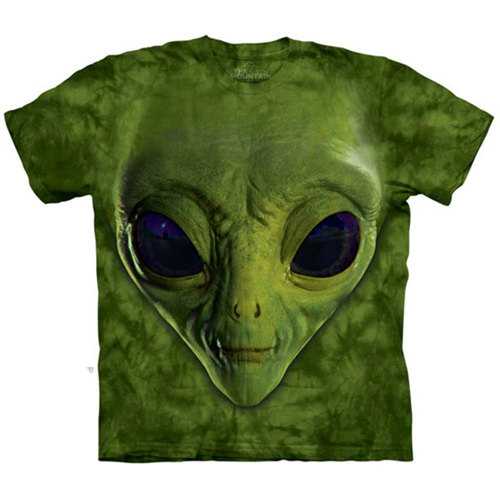 The Mountain Green Alien Face T-shirt