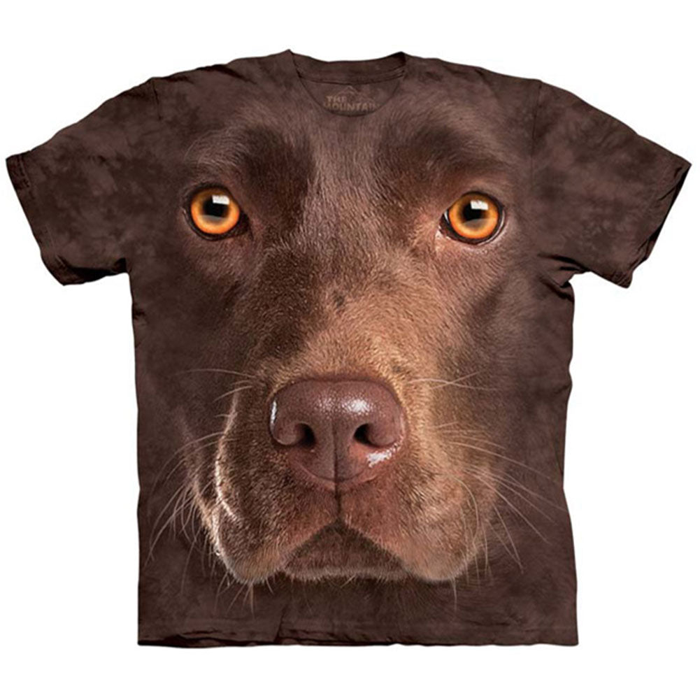 The Mountain Chocolate Lab Face S T-shirt