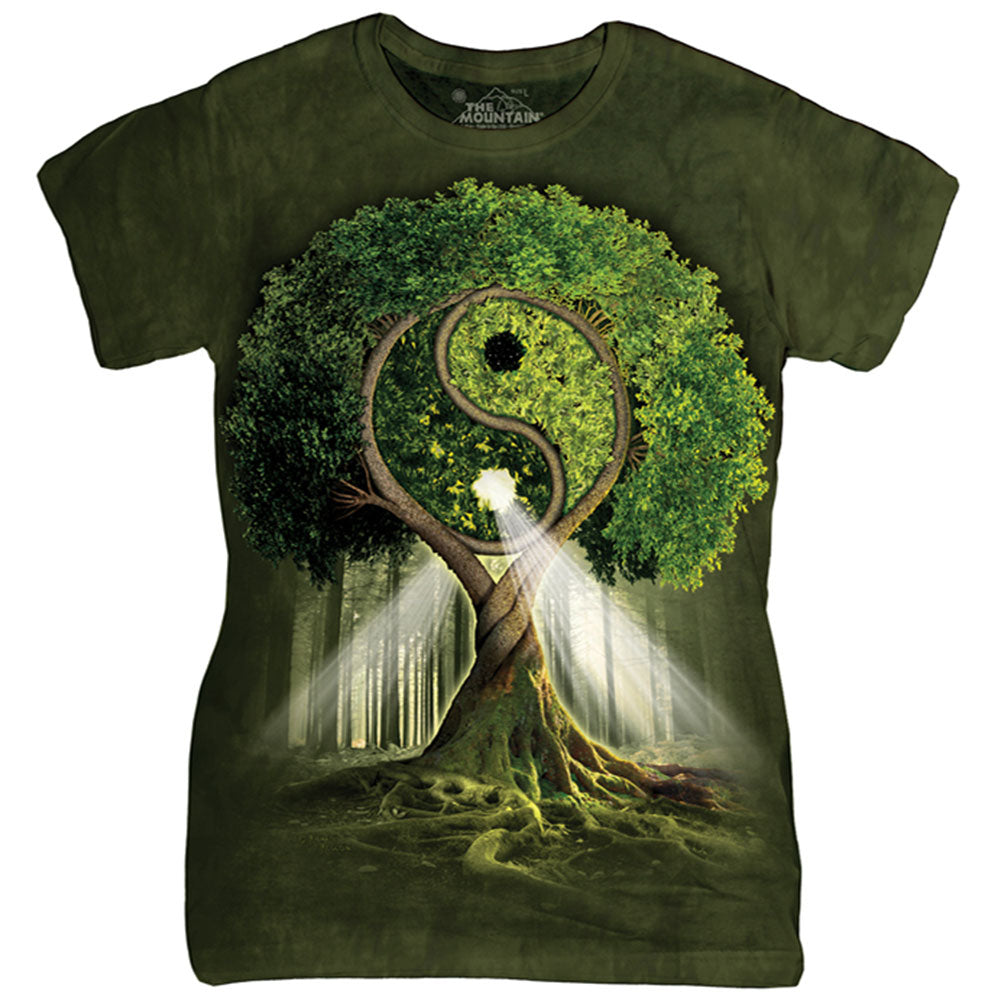 The Mountain Yin Yang Tree Babydoll Front