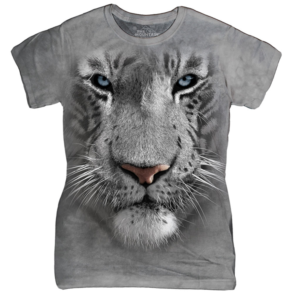 The Mountain White Tiger Face Babydoll Front