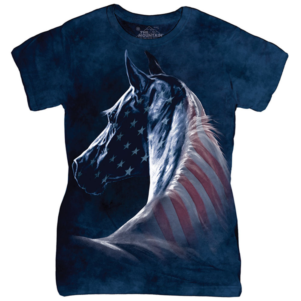 The Mountain Patriotic Horse Babydoll
