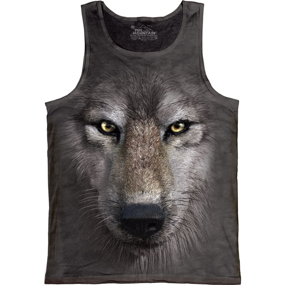 The Mountain Wolf Face Mens Tank