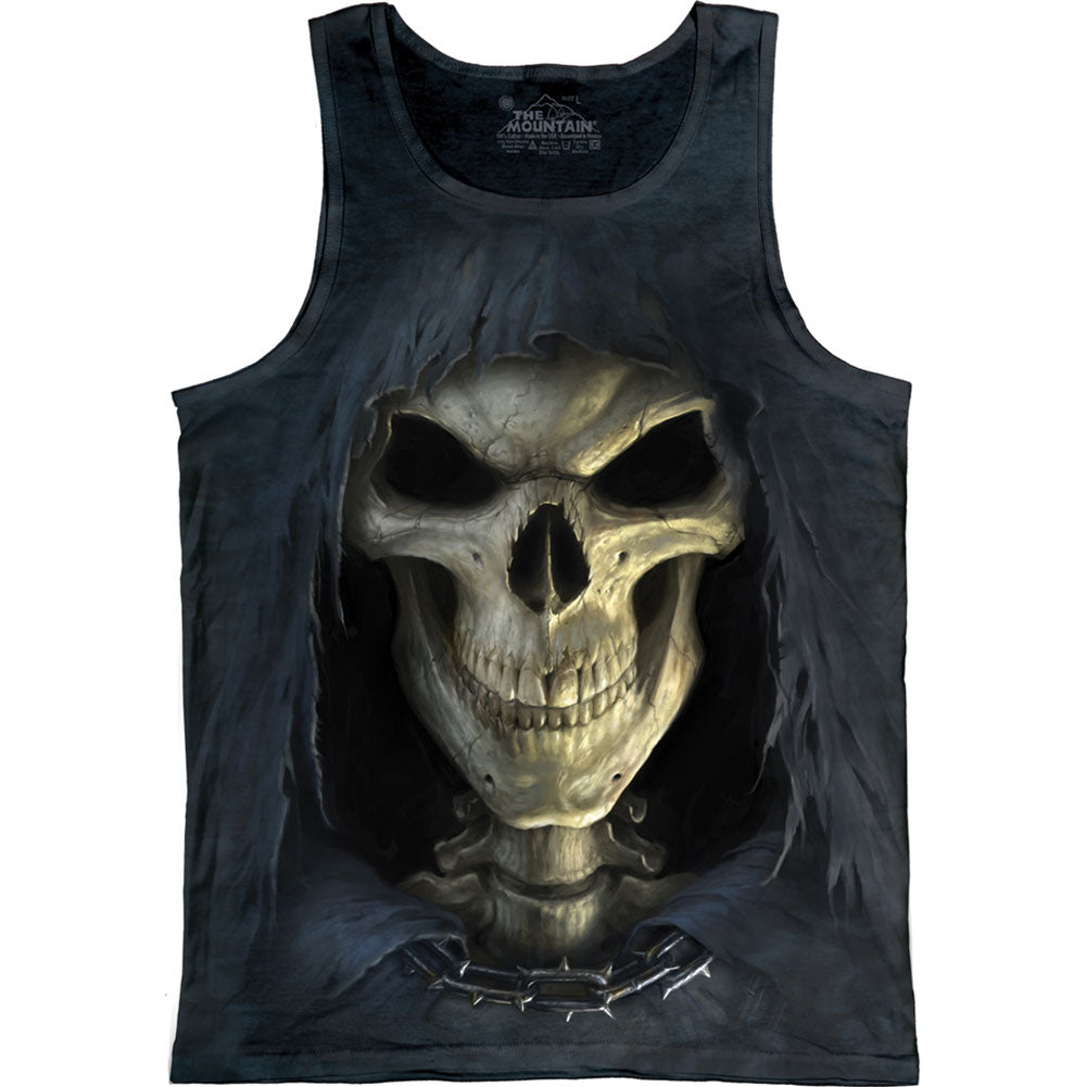 The Mountain Big Face Death Mens Tank Front