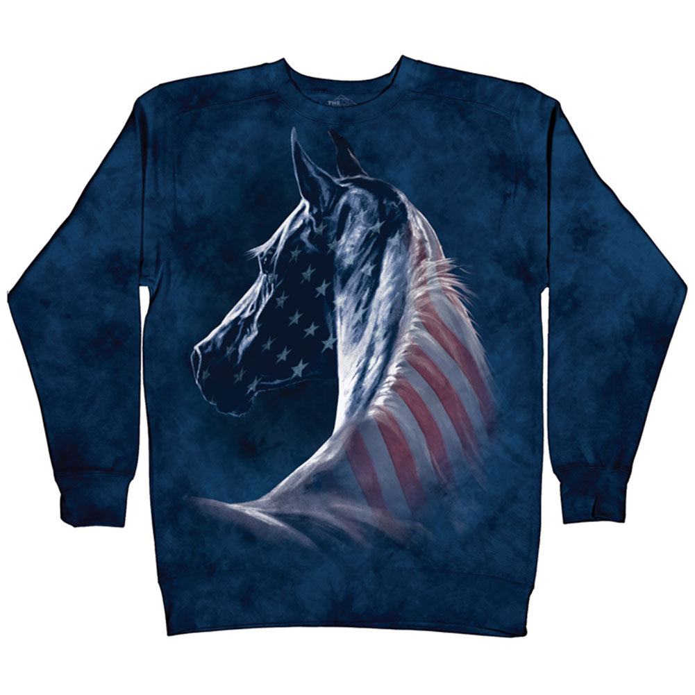 The Mountain Patriotic Horse Sweatshirt