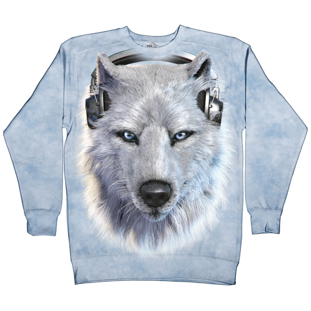 The Mountain White Wolf Dj Small Sweatshirt